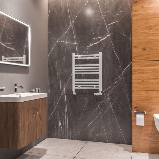 Eastbrook Westward 600 x 500mm Straight Towel Multirail Gloss White | 89.0572