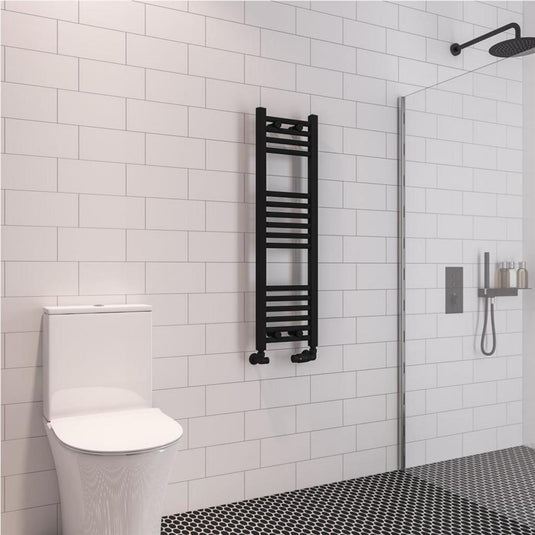 Eastbrook Wingrave 1000 x 300mm Straight Towel Multirail Matt Black | 89.0681