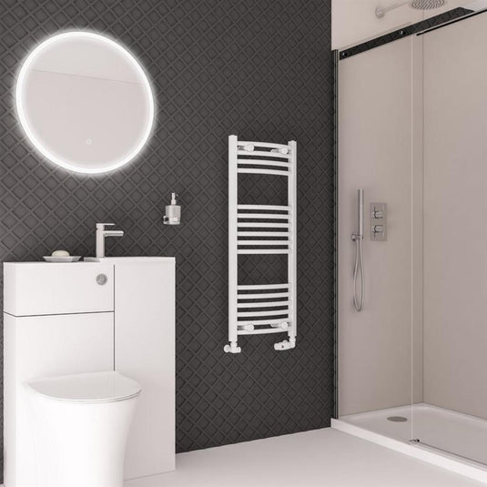 Eastbrook Wingrave 1000 x 400mm Curved Towel Multirail Gloss White | 89.0699