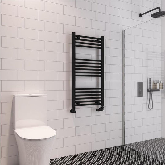 Eastbrook Wingrave 1000 x 500mm Straight Towel Multirail Matt Black | 89.0600