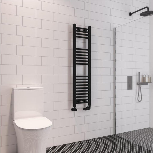 Eastbrook Wingrave 1200 x 300mm Straight Towel Multirail Matt Black | 89.0682