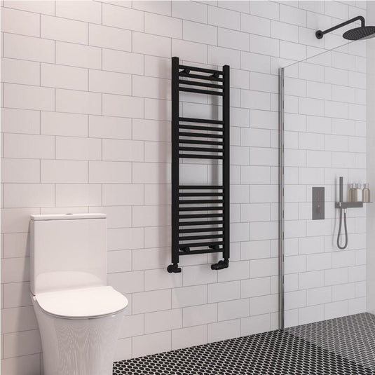 Eastbrook Wingrave 1200 x 400mm Straight Towel Multirail Matt Black | 89.0602