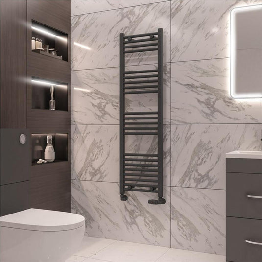 Eastbrook Wingrave 1400 x 400mm Straight Towel Multirail Matt Anthracite | 89.0533