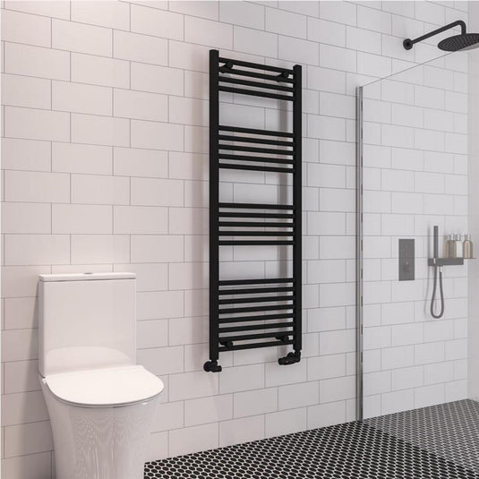 Eastbrook Wingrave 1400 x 500mm Straight Towel Multirail Matt Black | 89.0606