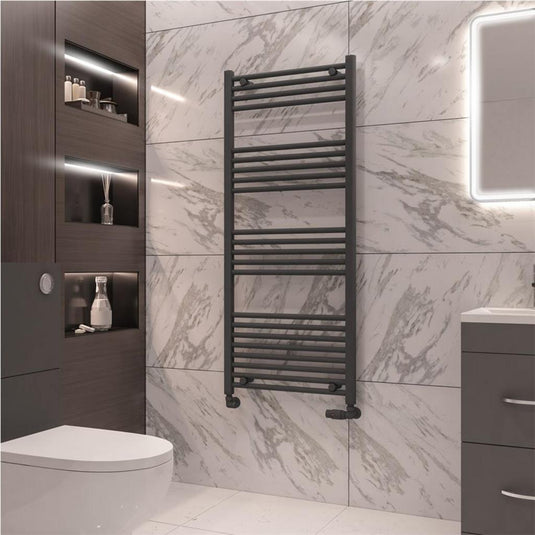 Eastbrook Wingrave 1400 x 600mm Straight Towel Multirail Matt Anthracite | 89.0535