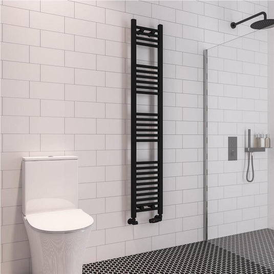 Eastbrook Wingrave 1600 x 300mm Straight Towel Multirail Matt Black | 89.0684