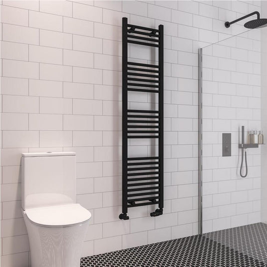 Eastbrook Wingrave 1600 x 400mm Straight Towel Multirail Matt Black | 89.0608