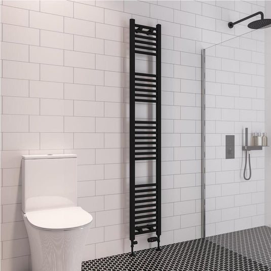 Eastbrook Wingrave 1800 x 300mm Straight Towel Multirail Matt Black | 89.0685