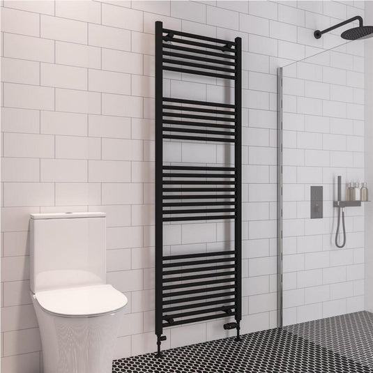 Eastbrook Wingrave 1800 x 600mm Straight Towel Multirail Matt Black | 89.0613