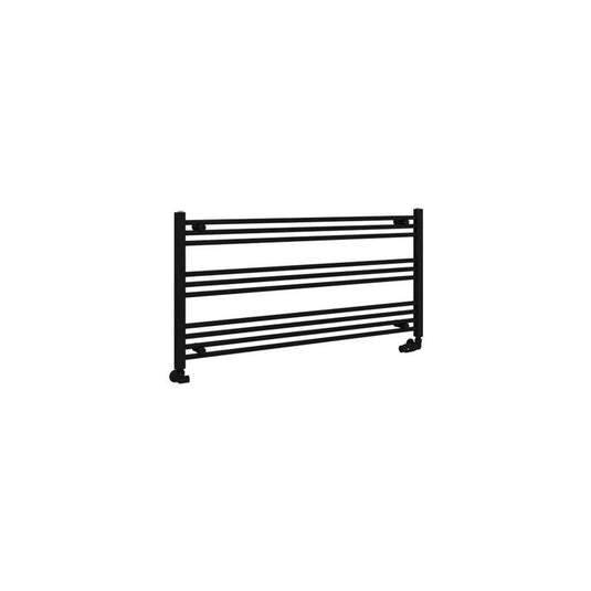 Eastbrook Wingrave 600 x 1200mm Straight Towel Multirail Matt Black | 89.1448