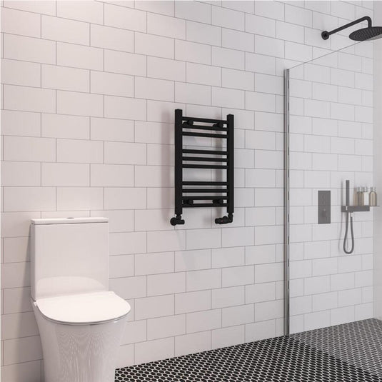 Eastbrook Wingrave 600 x 400mm Straight Towel Multirail Matt Black | 89.0677