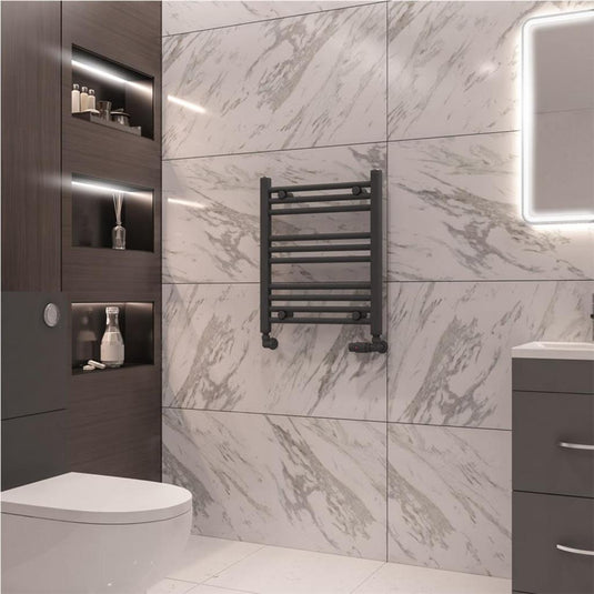 Eastbrook Wingrave 600 x 500mm Straight Towel Multirail Matt Anthracite | 89.0668