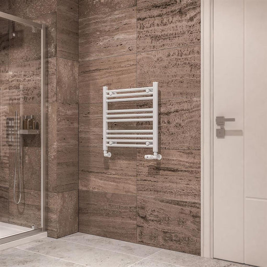 Eastbrook Wingrave 600 x 600mm Straight Towel Multirail Gloss White | 89.0649