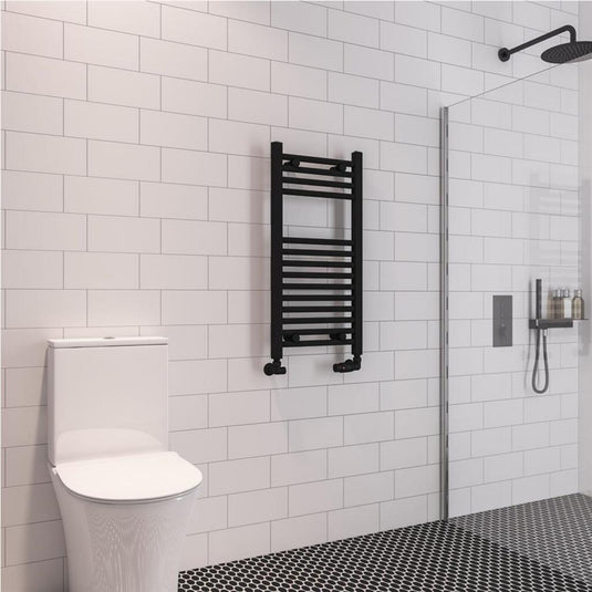 Eastbrook Wingrave 800 x 400mm Straight Towel Multirail Matt Black | 89.0596