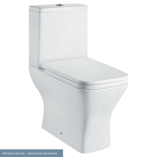 Eastbrook Wingrave II Curved Rectangular Soft Close Toilet Seat & Cover White | 75.0033