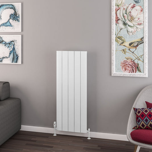 Eastbrook Withington 1200 x 470mm Aluminium Radiator Matt White | 89.0932