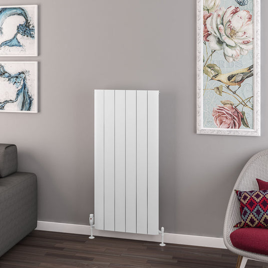 Eastbrook Withington 1200 x 565mm Aluminium Radiator Matt White | 89.0933