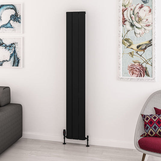 Eastbrook Withington 1800 x 280mm Aluminium Radiator Matt Black | 89.0787