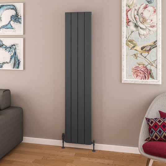 Eastbrook Withington 1800 x 375mm Aluminium Radiator Matt Anthracite | 89.0140
