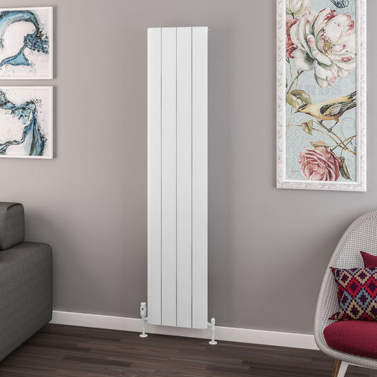 Eastbrook Withington 1800 x 375mm Aluminium Radiator Matt White | 89.0139