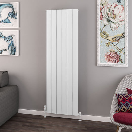 Eastbrook Withington 1800 x 565mm Aluminium Radiator Matt White | 89.0783