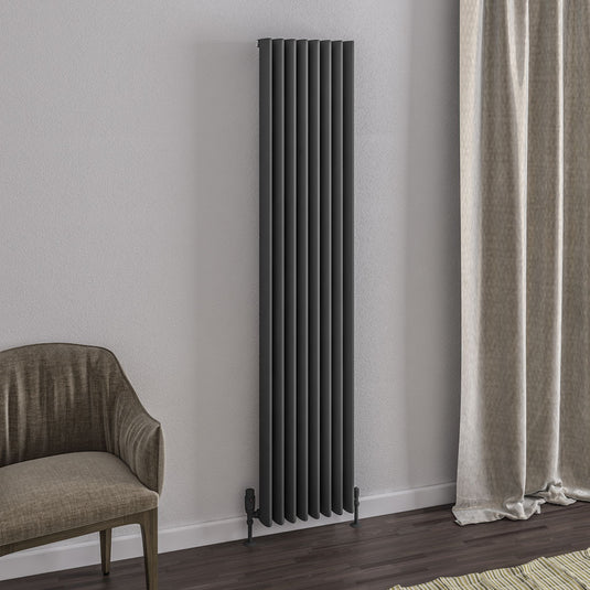 Eastbrook Witney 1800 x 375mm Aluminium Radiator Matt Anthracite | 89.0269