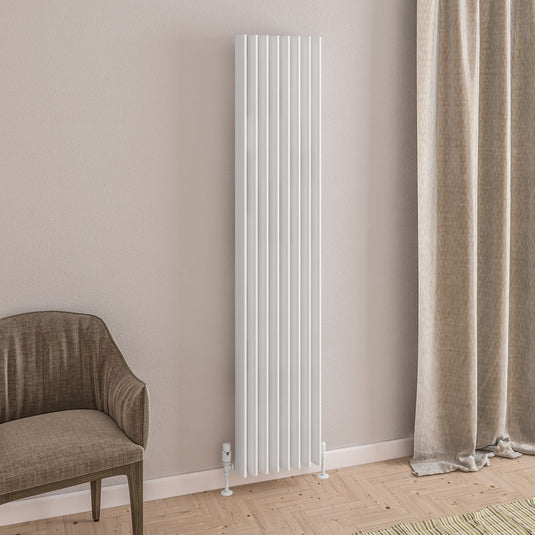 Eastbrook Witney 1800 x 375mm Aluminium Radiator Matt White | 89.0266