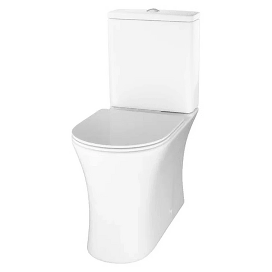 The White Space Euna Closed Back Comfort Height Close Coupled Toilet - White - EUW7 - Envy Bathrooms Ltd
