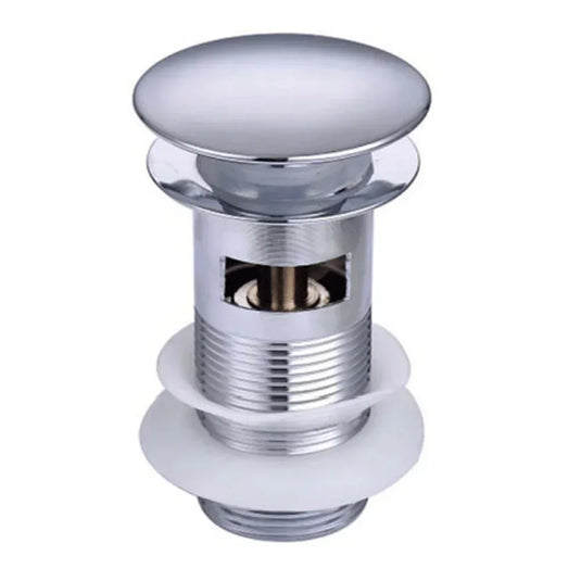 The White Space Slotted Sprung Plug Basin Waste with Large Cover - Chrome - Envy Bathrooms Ltd