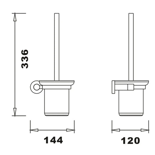 The White Space Capita Toilet Brush and Holder - Chrome - Envy Bathrooms Ltd