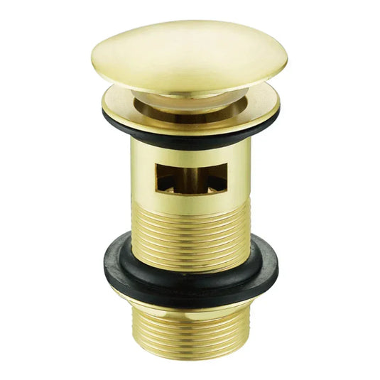 The White Space Sprung Plug Slotted Basin Waste - Brushed Brass - Envy Bathrooms Ltd