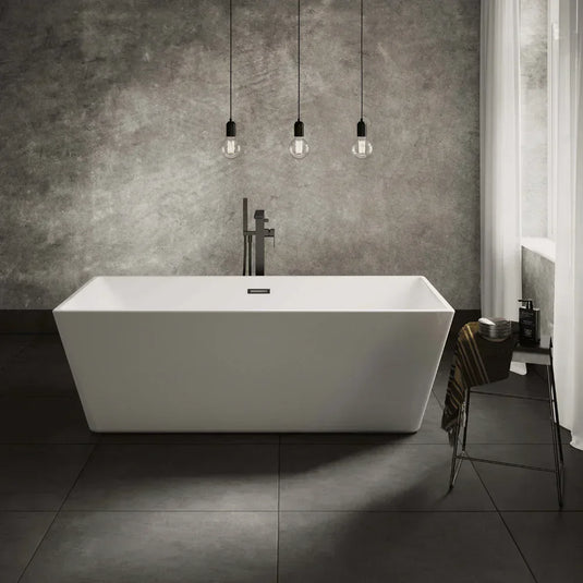 The White Space Varga Double Ended Rectangular Freestanding Bath 1800mm x 800mm - White - Envy Bathrooms Ltd