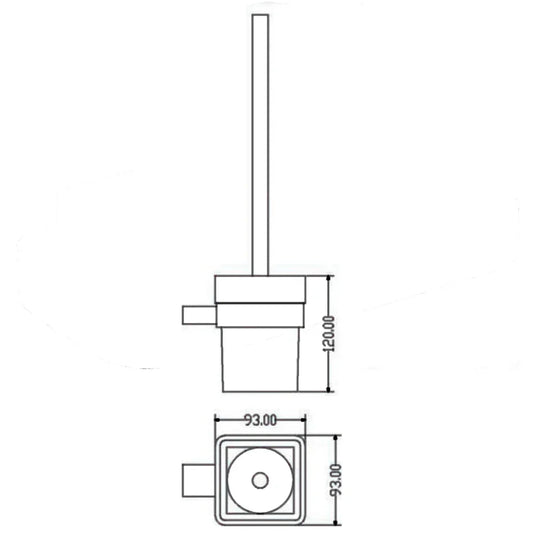 The White Space Legend Toilet Brush and Holder - Chrome - Envy Bathrooms Ltd