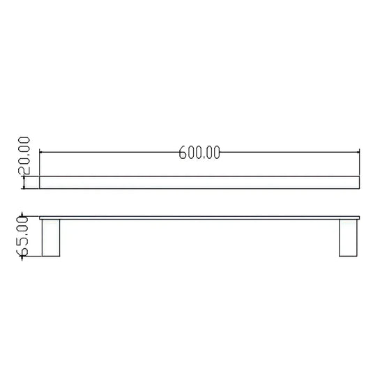 The White Space Legend Towel Rail 600mm Wide - Chrome - Envy Bathrooms Ltd