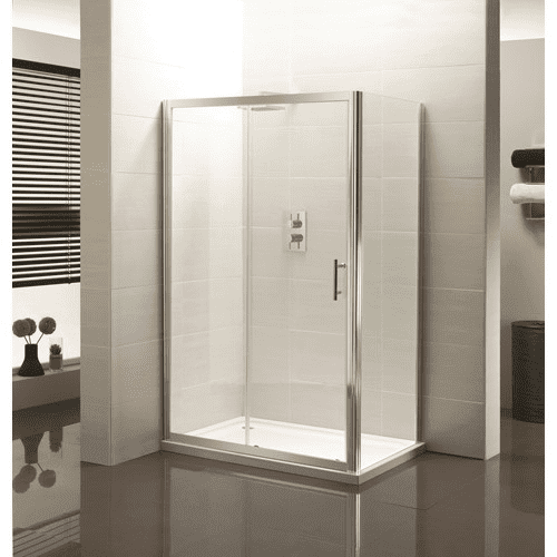 Envy Hapi6 1000mm Sliding Door - Polished Silver - Envy Bathrooms Ltd