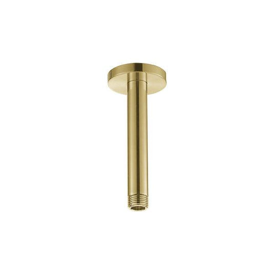 Flova 120mm Ceiling Mounted Shower Arm – Brushed Brass - BRB-KI08 - Envy Bathrooms Ltd