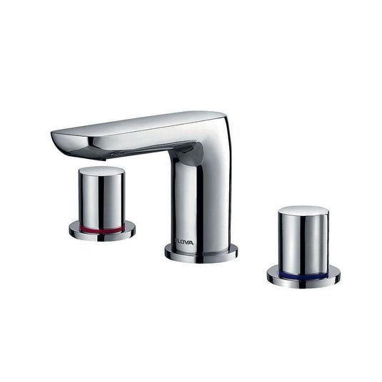 Flova Allore 3 Hole Basin Mixer Tap with Clicker Waste AL3HBAS - Envy Bathrooms Ltd