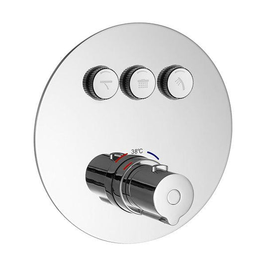 Flova Allore GoClick 3 Button Finishing Kit - ALGO-3 - Envy Bathrooms Ltd