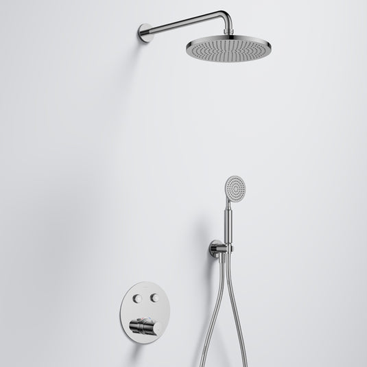 Flova Allore GoClick Round Shower Pack With Air-Mix Rainshower Diamond Chrome | ALGC2PK1 - Envy Bathrooms Ltd