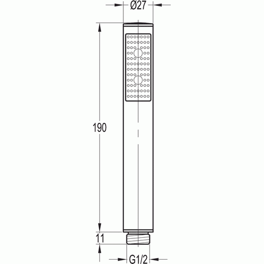 Flova Annecy ABS Single Function Hand Shower KI036A - Envy Bathrooms Ltd