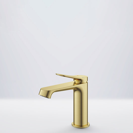 Flova Ascend 158mm Single Lever Basin Mixer Brushed Brass | BRB-ASBAS - Envy Bathrooms Ltd