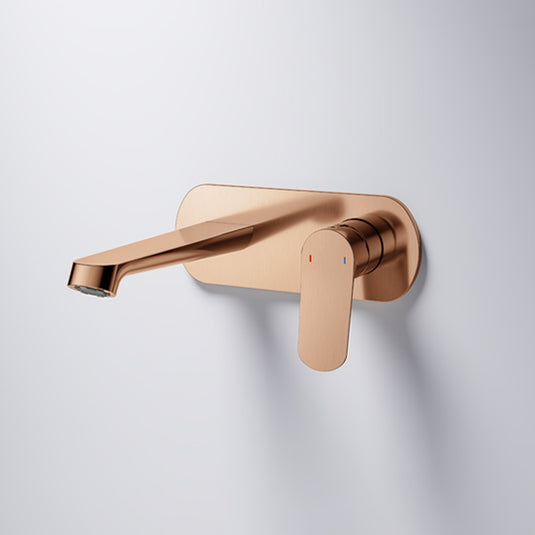 Flova Ascend 2-Hole Wall-Mounted Basin Mixer Finishing Set Brushed Bronze | BRO-AS2HBAS-TRIM - Envy Bathrooms Ltd