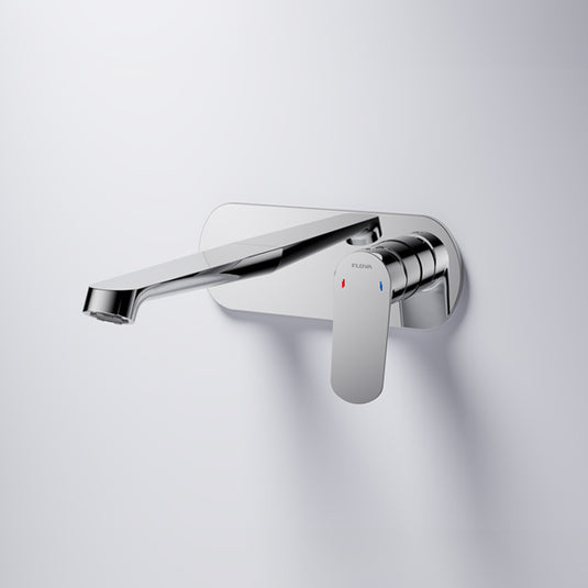 Flova Ascend 2-Hole Wall Mounted Basin Mixer Finishing Set Diamond Chrome | AS2HBAS-TRIM - Envy Bathrooms Ltd