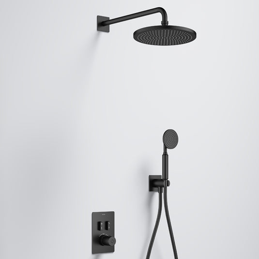 Flova Ascend 2-Outlet Shower Pack Matt Black | MB-GS2PK3 - Envy Bathrooms Ltd