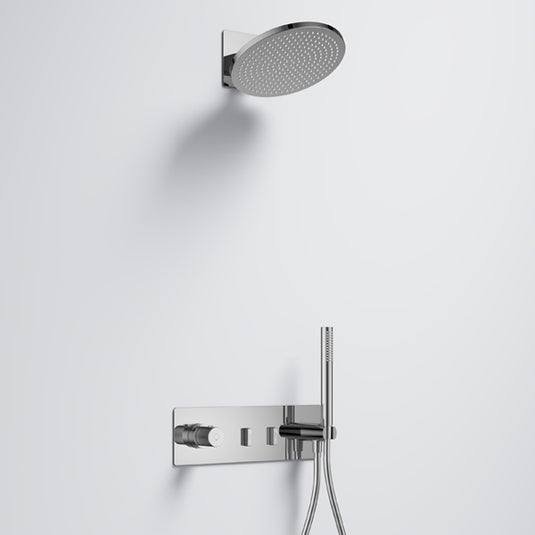 Flova Ascend 2-Outlet Shower Pack With Air-Mix Rainshower Diamond Chrome | GS2PK5 - Envy Bathrooms Ltd