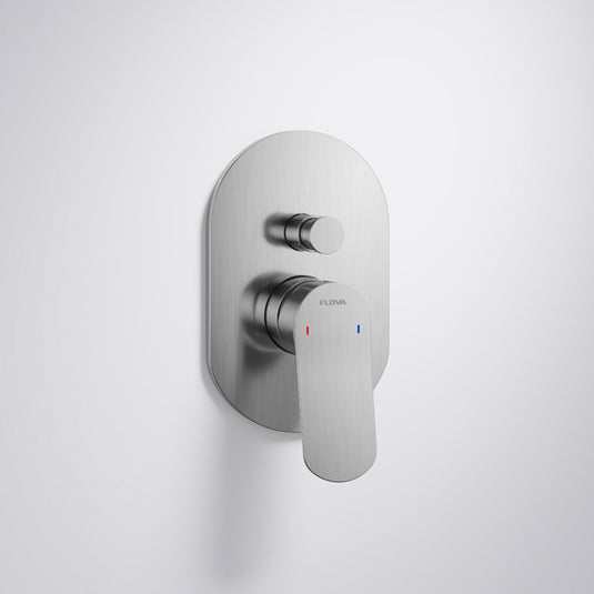 Flova Ascend Concealed 2-Outlet Manual Mixer Brushed Nickel | BN-ASSHVO/DIV - Envy Bathrooms Ltd