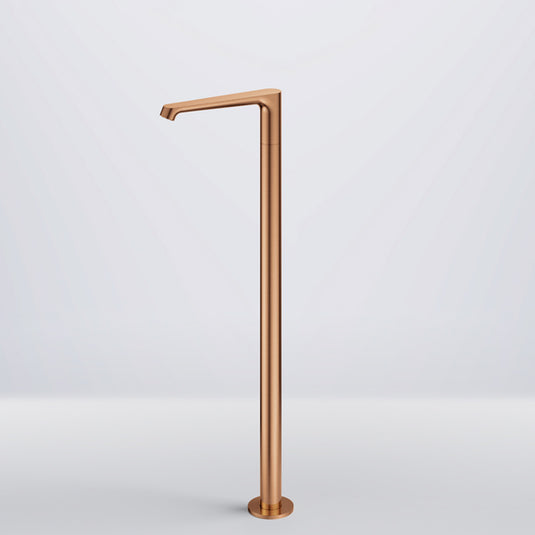 Flova Ascend Floor Standing Bath Spout Brushed Bronze | BRO-ASFMSPOUT - Envy Bathrooms Ltd