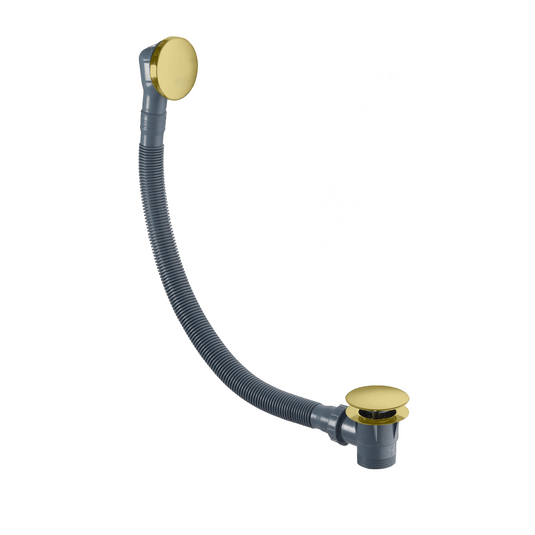 Flova Bath Clicker Waste With Overflow – Brushed Brass - BRB-CB1840 - Envy Bathrooms Ltd