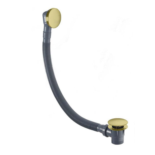 Flova Bath Clicker Waste With Overflow – Brushed Gold - BG-CB1840 - Envy Bathrooms Ltd
