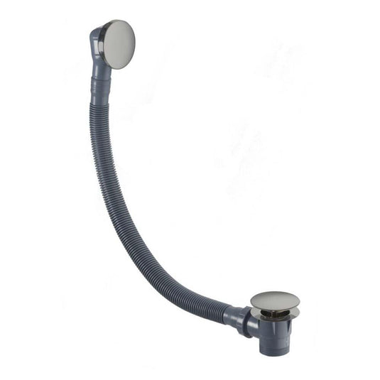 Flova Bath Clicker Waste With Overflow – Brushed Nickel - BN-CB1840 - Envy Bathrooms Ltd